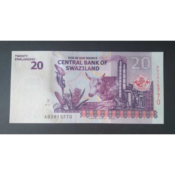 Swaziland 20 Emalangeni 2017 UNC