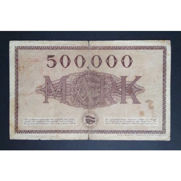Germany 500000 Mark Dresden 1923 VG+