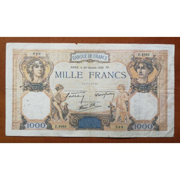 France 1000 Francs 1938 F