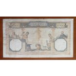 France 1000 Francs 1938 F