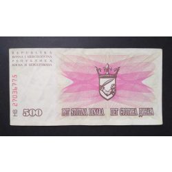 Bosznia-Hercegovina 500 Dinara 1992 VF