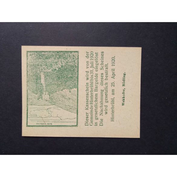 Austria 20 Heller 1920 Unc Hinterbrühl 