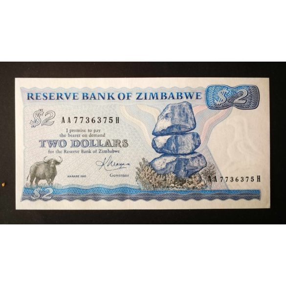 Zimbabwe 2 Dollars 1983 UNC