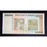 Zimbabwe 20 billion Dollars 2008 VF+