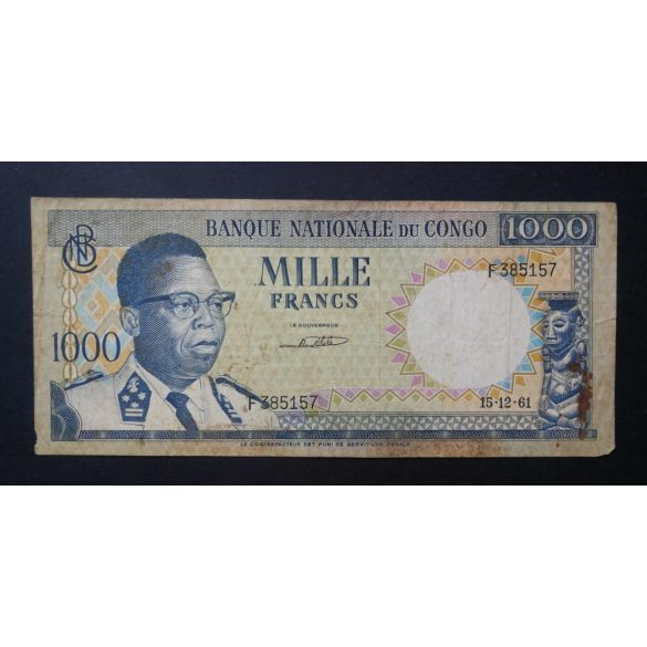 Congo 1000 francs 1961 VG+