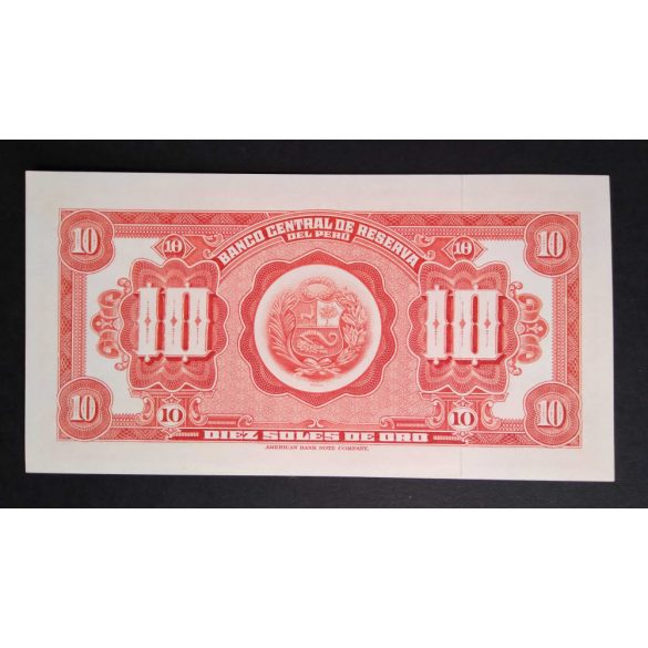 Peru 10 Soles de Oro 1965 UNC 