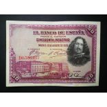 Spain 50 Pesetas 1928 XF