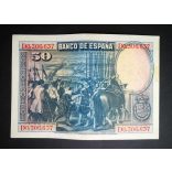 Spain 50 Pesetas 1928 XF