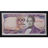Kolumbia 100 Pesos 1980 UNC 