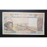 West African States 5000 Francs 1992 Togo F