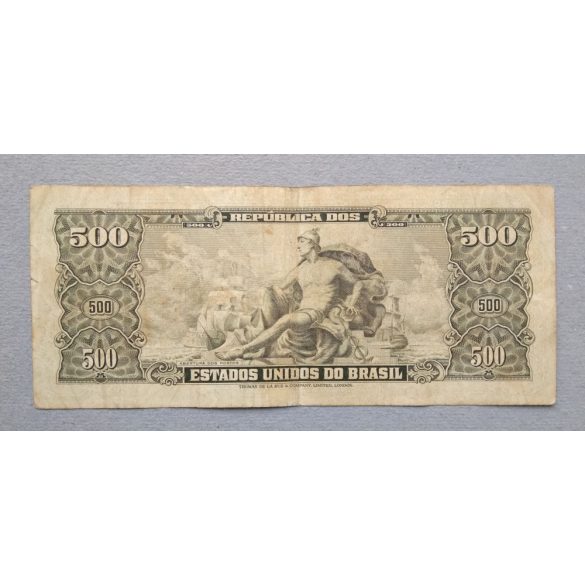 Brazil 500 Cruzeiros 1955 F