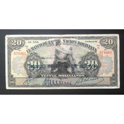Bolívia 20 Bolivianos 1911/29 VF