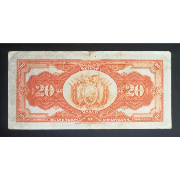 Bolivia 20 Bolivianos 1911/29 VF