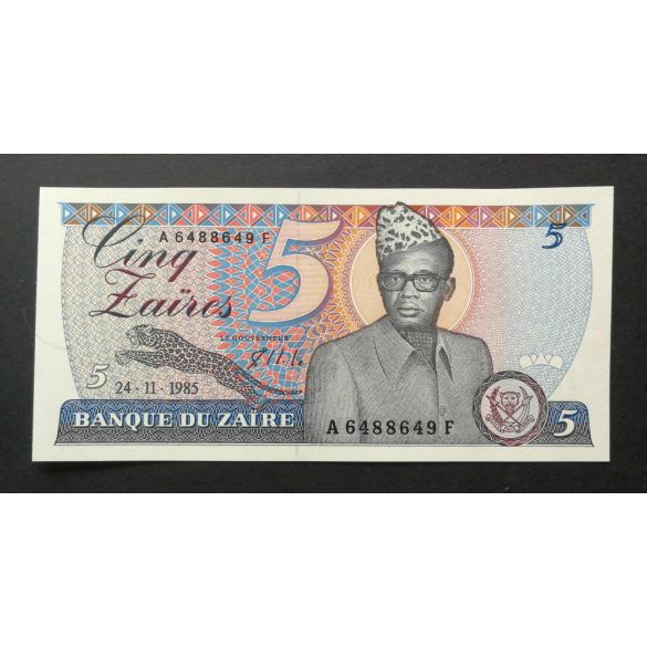 Zaire 5 Zaires 1985 UNC