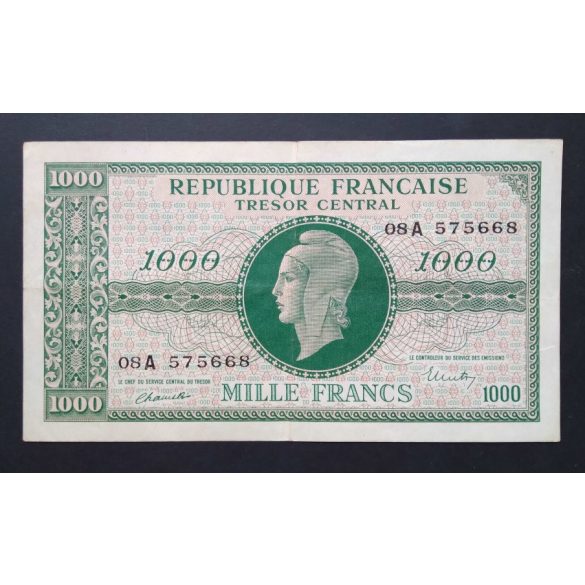 Franciaország 1000 Francs 1944 VF