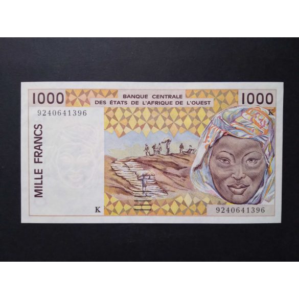 Nyugat-afrikai Államok  Szenegál 1000 Francs 1992 XF+