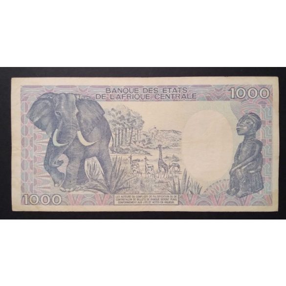 Közép-Afrikai Államok, Csád 1000 Francs 1985 F+