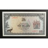 Rodézia 10 Dollars 1975 UNC-