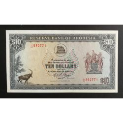 Rodézia 10 Dollars 1975 UNC-