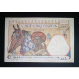 Francia Nyugat-Afrika 25 Francs 1942 F