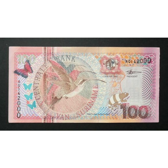 Suriname 100 Gulden 2000 XF+