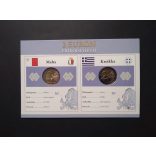 EU 2 Euro set of 2 pcs commemorative coins Unc