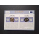 EU 2 Euro set of 2 pcs commemorative coins Unc