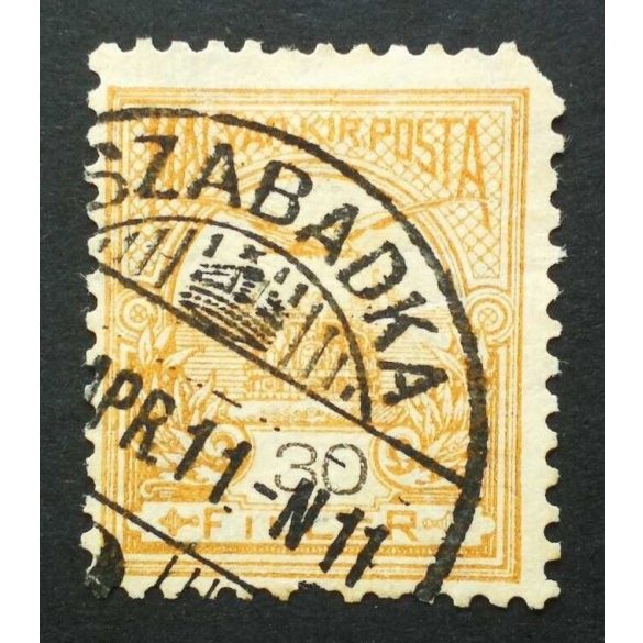 Hungary 1900 TURUL 30 F. perf. 12 : 11 3/4 SZABADKA used