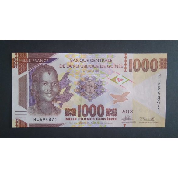 Guinea 1000 Francs 2018 Unc