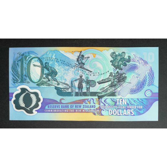 New Zealand 10 Dollars 2000 UNC commemorative banknote