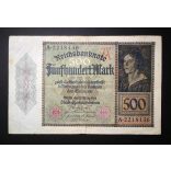 Germany 500 Mark 1922 F