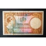 Luxembourg 50 Franc 1944 F color-defective