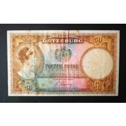 Luxembourg 50 Franc 1944 F color-defective