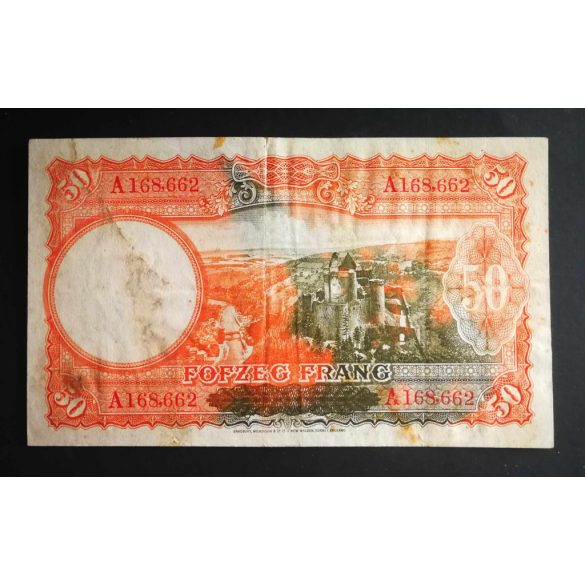 Luxembourg 50 Franc 1944 F color-defective