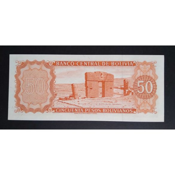 Bolivia 50 Pesos Bolivianos 1962 Unc