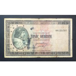 Czechoslovakia 1000 Korun 1945 VG