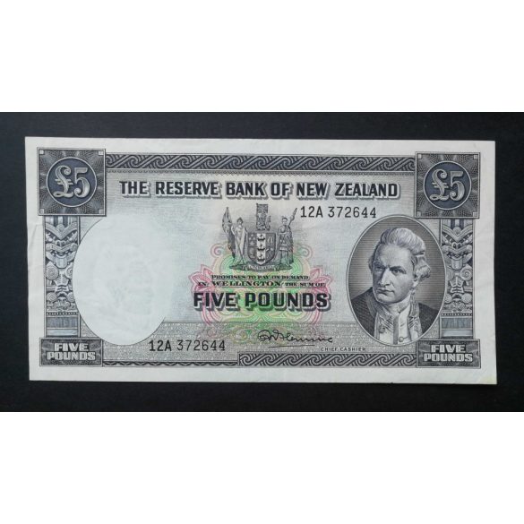 New Zealand 5 Pounds 1967 VF