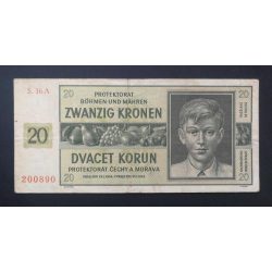 Cseh-Morva Protektorátus 20 Korun 1944 VF-