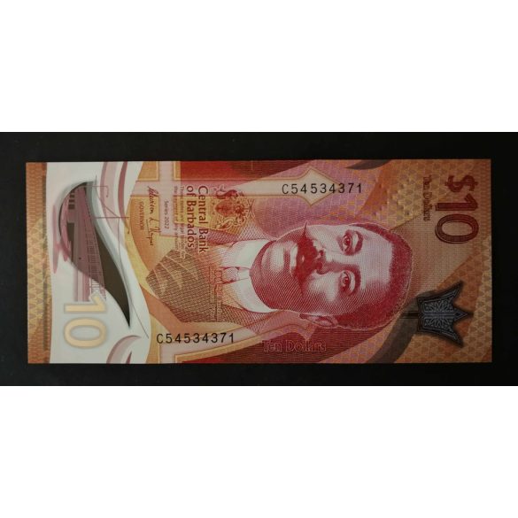 Barbados 10 Dollars 2022 UNC 