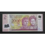 Paraguay 2000 Guaranies 2011 UNC