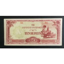 Burma 10 Rupees 1942 XF+ Japán megszállás 