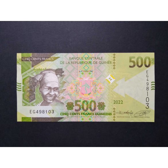 Guinea 500 Francs 2022 Unc