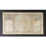 Netherlands Indies 5 Gulden 1938 F+