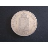 Hungary Ferenc József 1 Forint 1879 KB silver