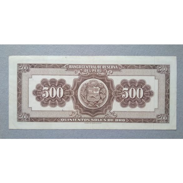 Peru 500 Soles de oro 1966 VF