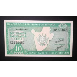  Burundi 10 Francs 2007 UNC