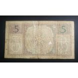 Netherlands Indies 5 Gulden 1936 F-