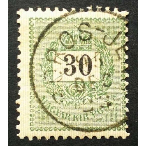 Hungary 1889 Letter, black cipher 30 kr. perf. 12:11 1/2 Boros-Jenő used