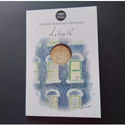   France 10 Euro 2014 Liberté commemorative coin in decorative packaging