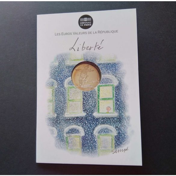 France 10 Euro 2014 Liberté commemorative coin in decorative packaging